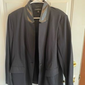 Bryant Blazer with leather collar